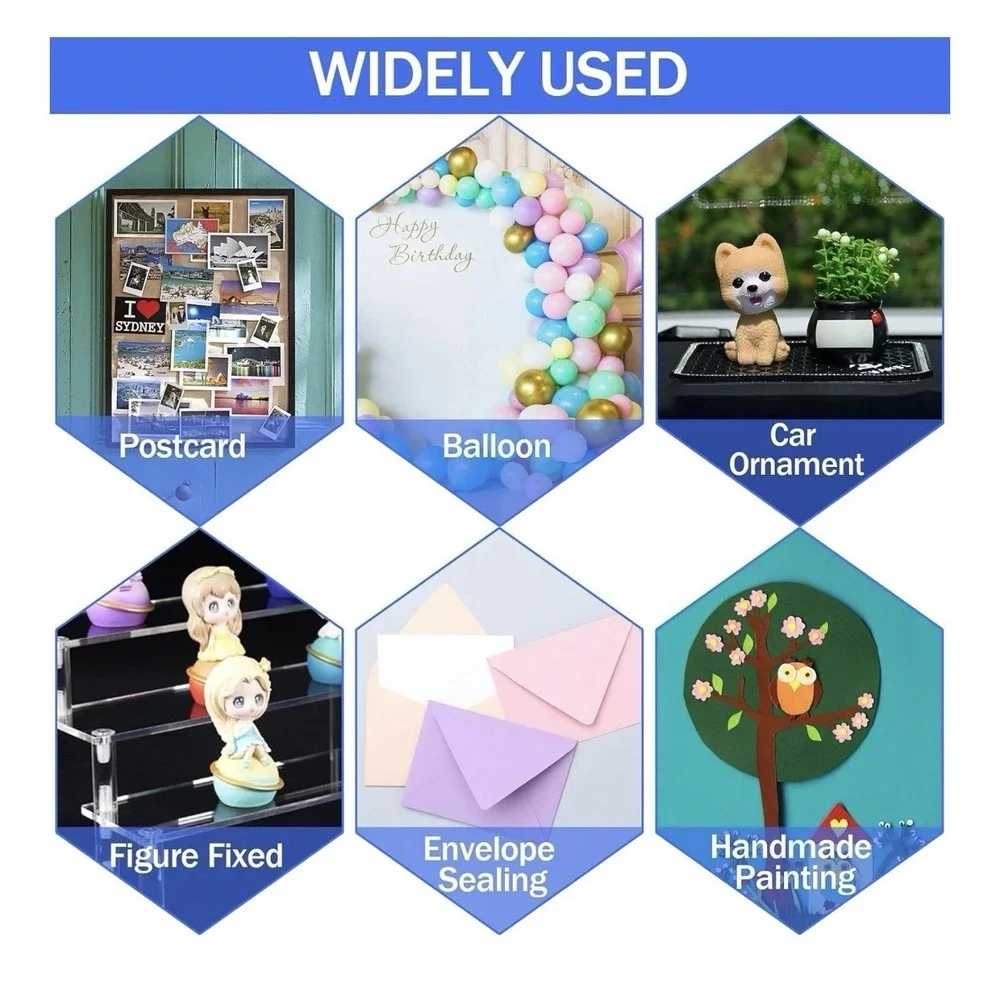 1152 Pcs Double Sided Sticky Dots Tape‎ Removable Round Putty Clear 1/2 Inch